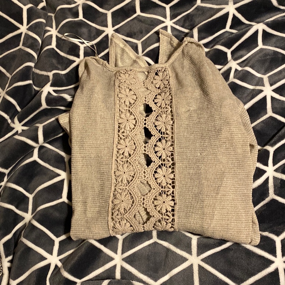 Tan cardigan